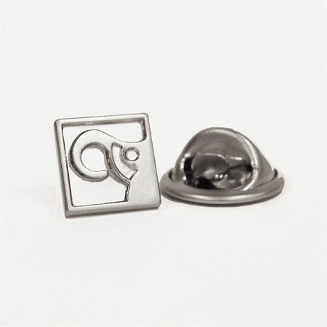 Elephant pin, silver