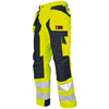 Safety work trousers, yellow/black